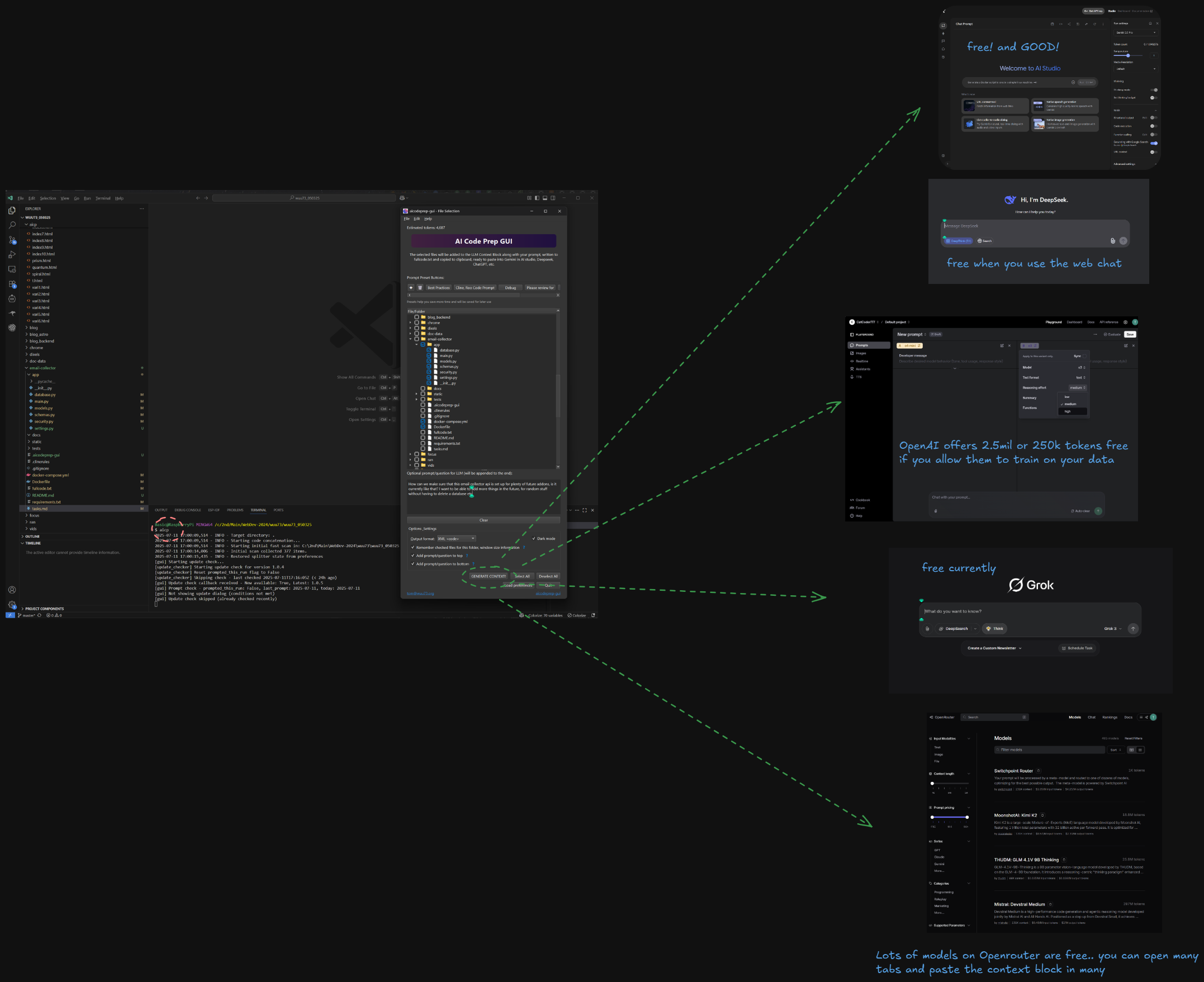 Screenshot of the prompt presets feature.